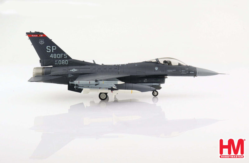 Lockheed Martin F-16C Fight Falcon 480th FS, 2020, 1:72 Scale Diecast Model Right Side View