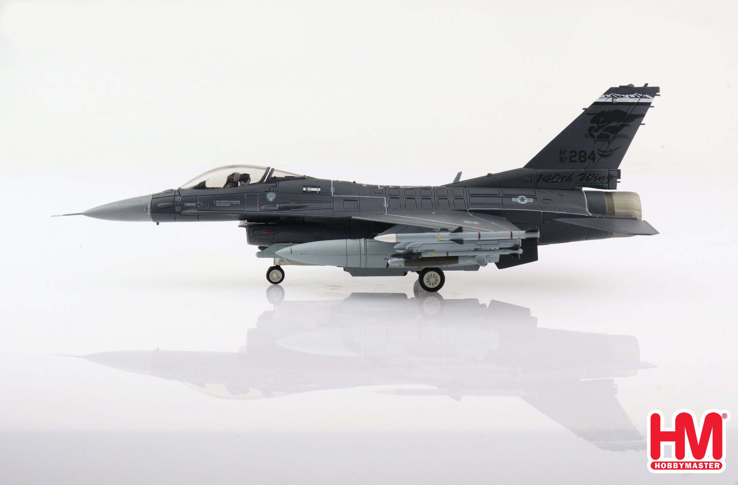 Lockheed Martin F-16C Fighting Falcon 120th FS, 2020, 1:72 Scale Diecast Model Left Side View