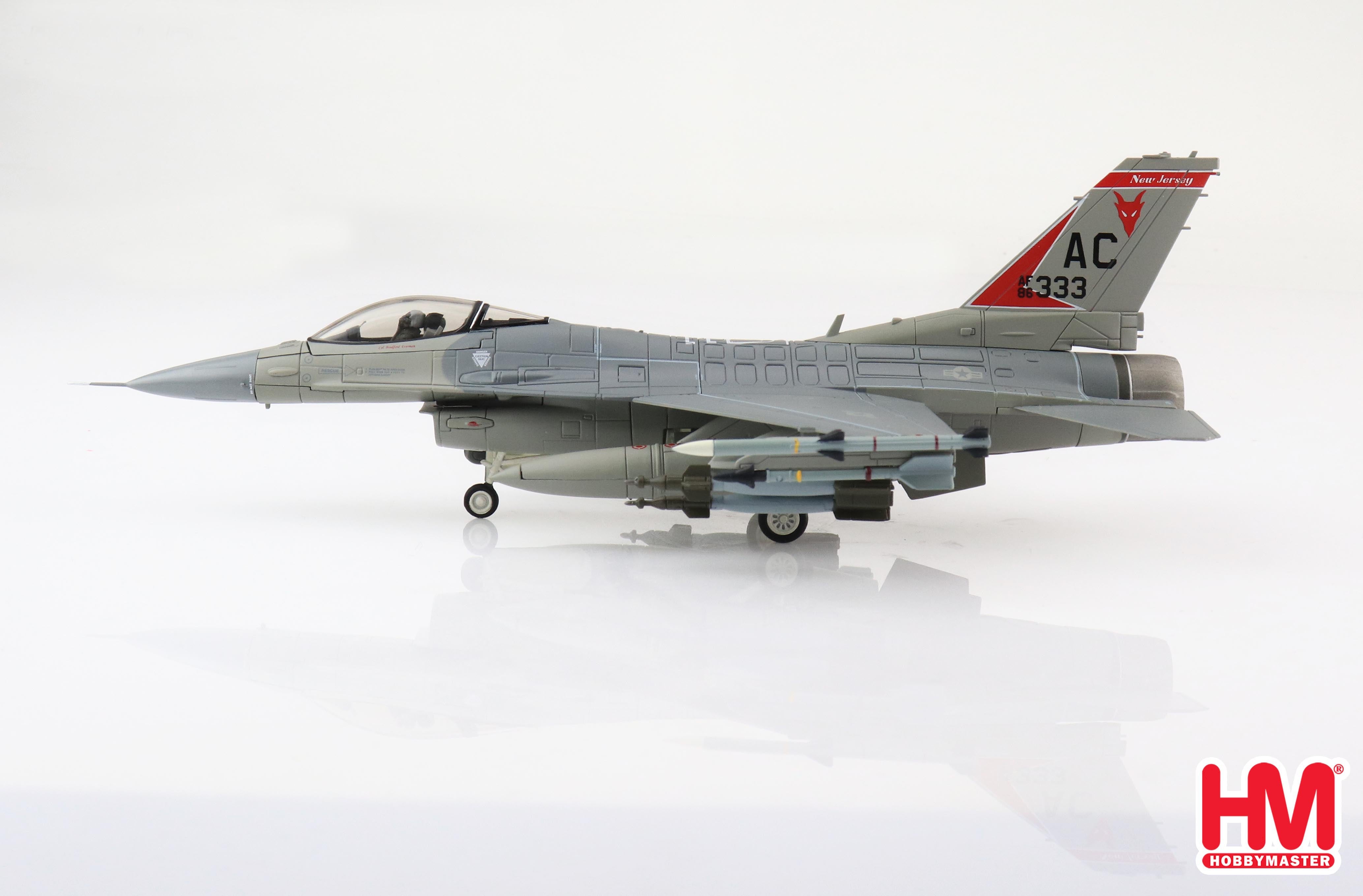 Lockheed Martin F-16C Fighting Falcon 119th FS, New Jersey ANG, 2016 1:72 Scale Diecast Model Left Side View