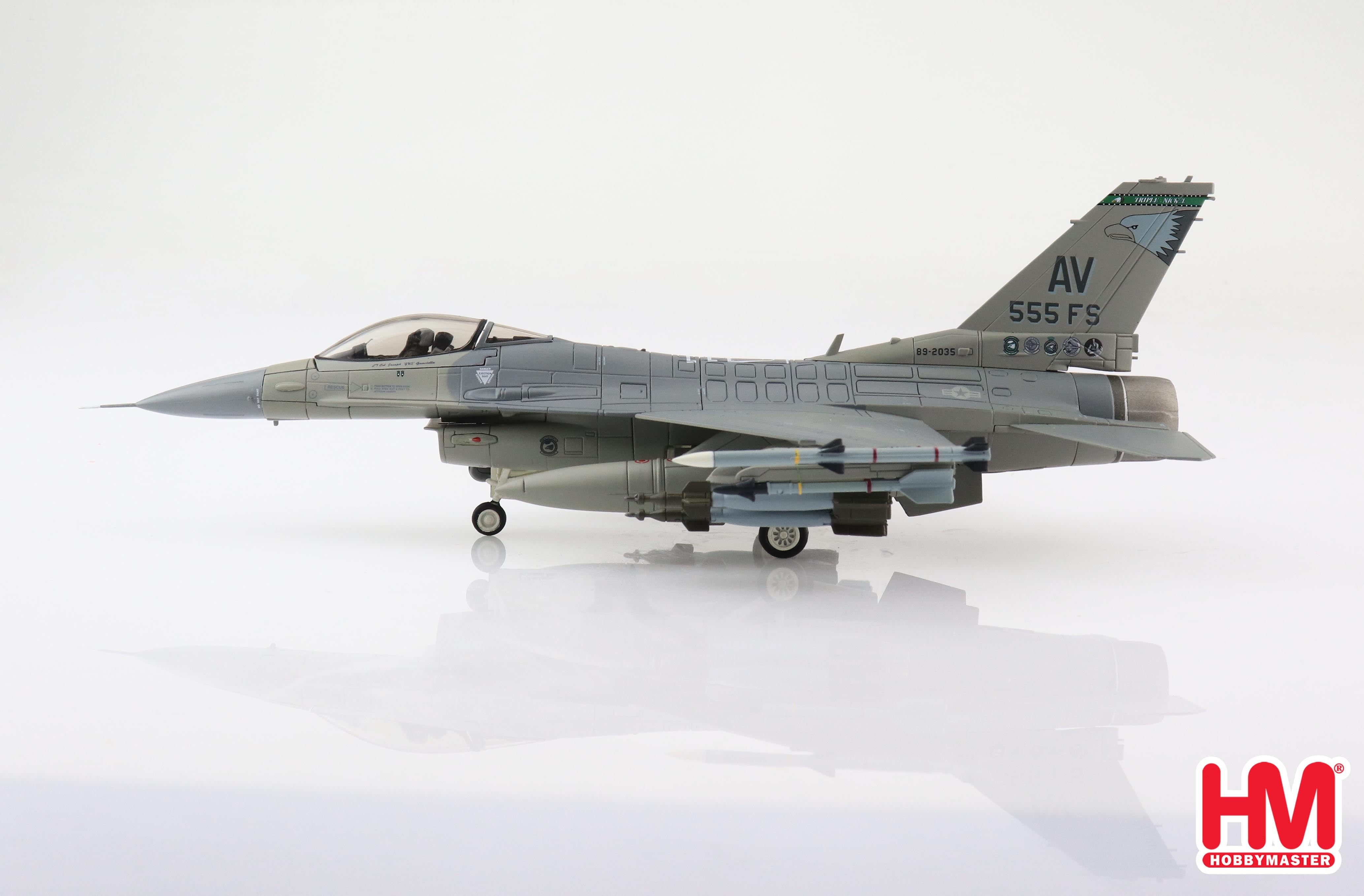 Lockheed Martin F-16CG Fighting Falcon 555th FS Operation Iraqi Freedom 2004, 1:72 Scale Diecast Model Left Side View