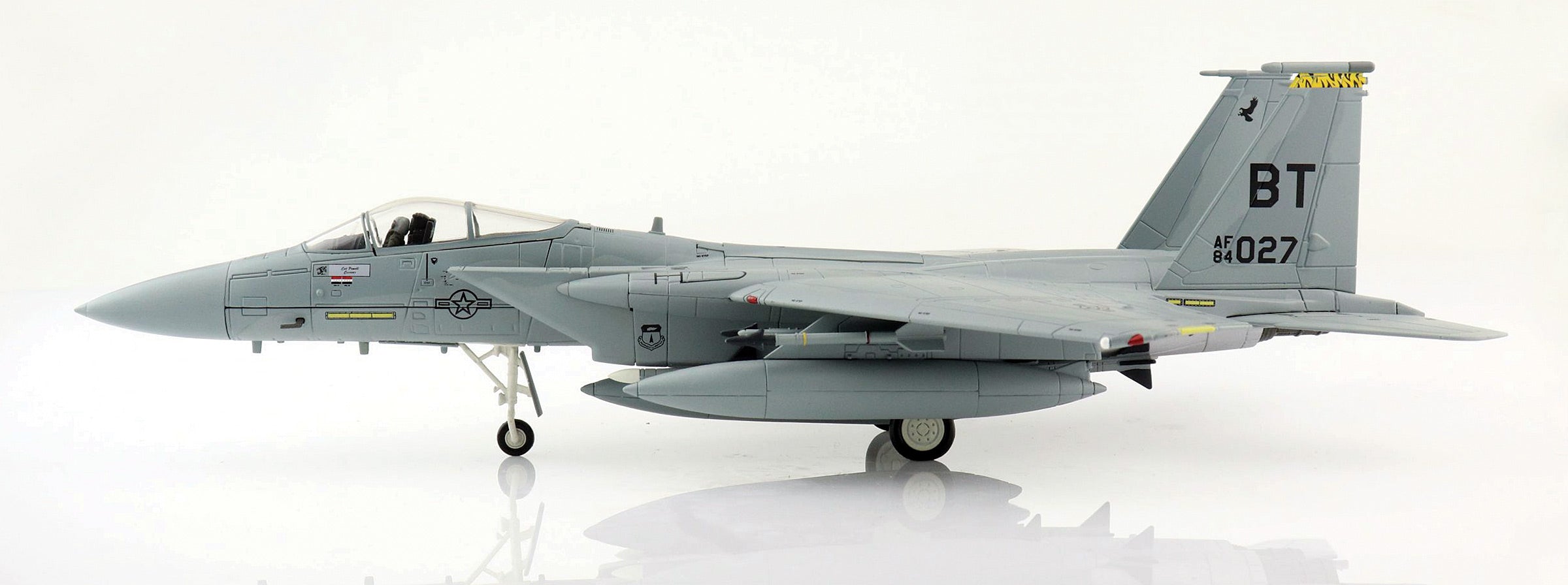 McDonnell Douglas F-15C Eagle 53rd Fighter Squadron “Operation Desert Storm” 1992, 1:72 Scale Diecast Model Left Side View