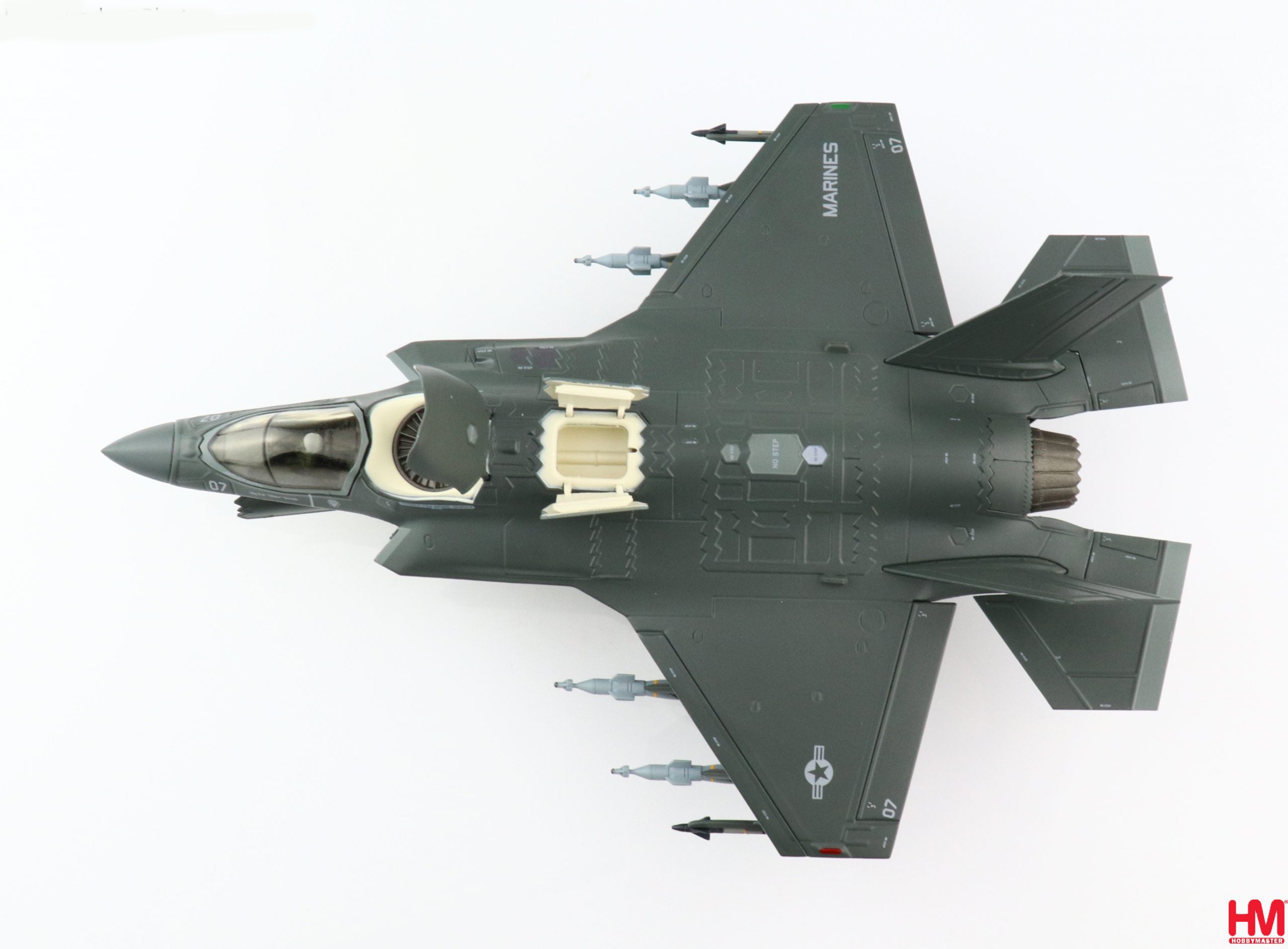 Lockheed Martin F-35B Lightning II, USMC VMFA-211, HMS Queen Elizabeth 2021, 1:72 Scale Diecast Model Top View