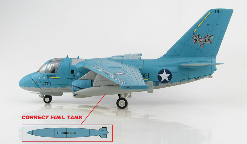 Lockheed S-3B Viking VX-30 “Bloodhounds”, 1:72 Scale Diecast Model Left Side View