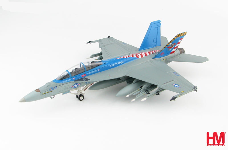 Boeing F/A-18F Super Hornet, US Navy VX-23 “Salty Dogs” NAS Patuxent River, 2016 1:72 Scale Diecast Model Left Front View
