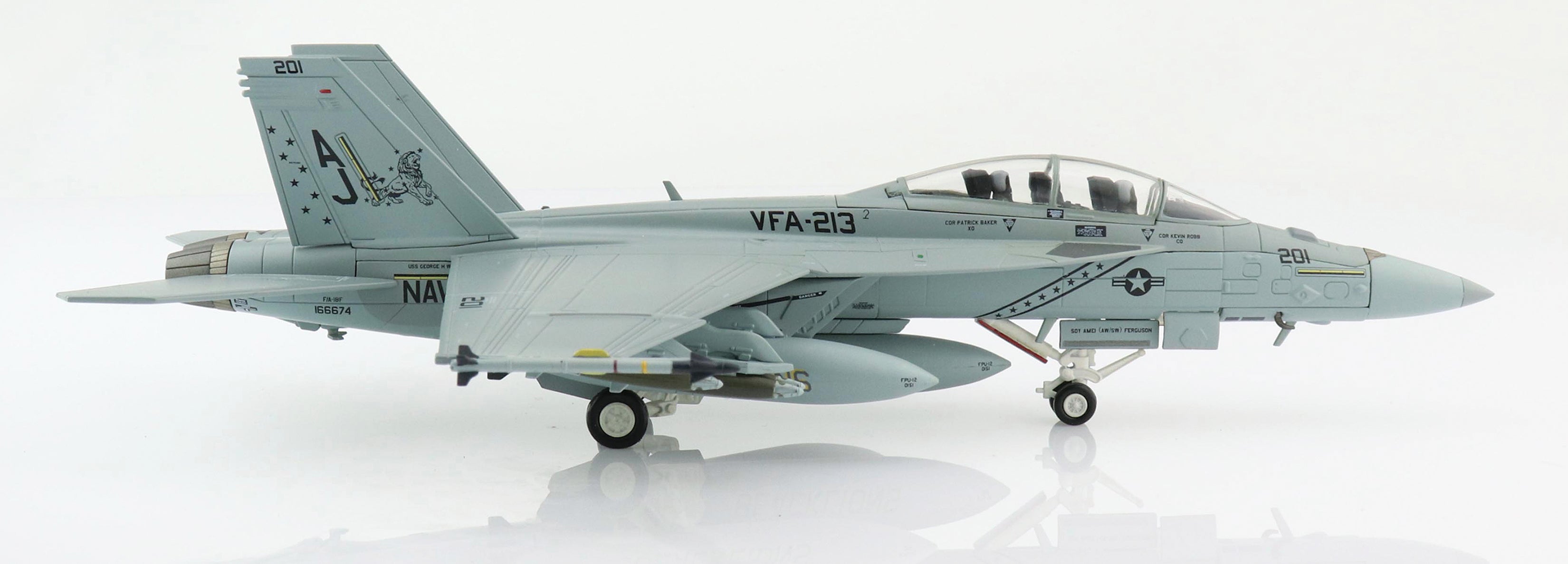 Boeing F/A-18F Super Hornet, VFA-213 US Navy 2017, 1:72 Scale Diecast Model Right Side View