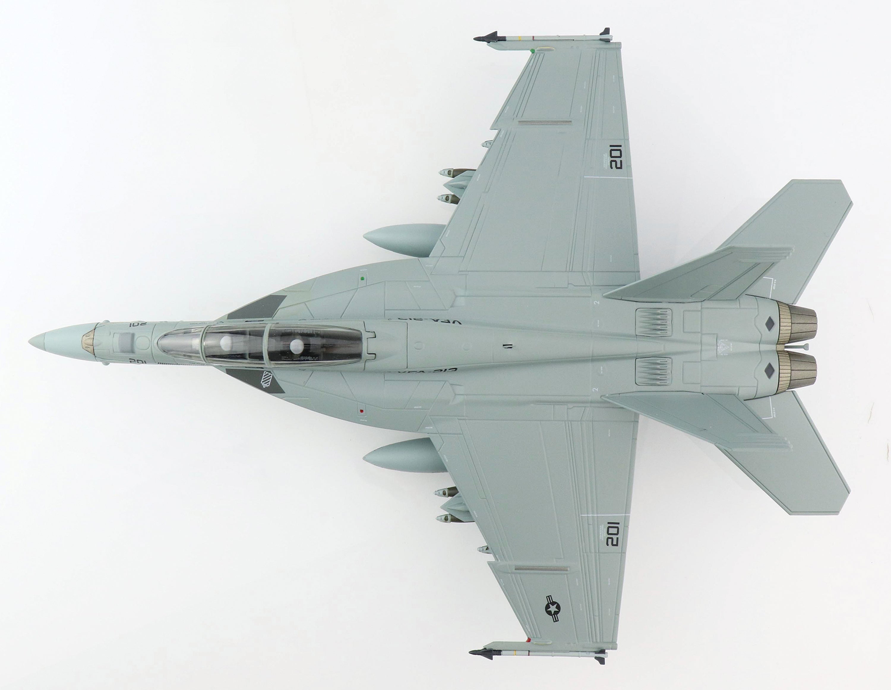 Boeing F/A-18F Super Hornet, VFA-213 US Navy 2017, 1:72 Scale Diecast Model Top View