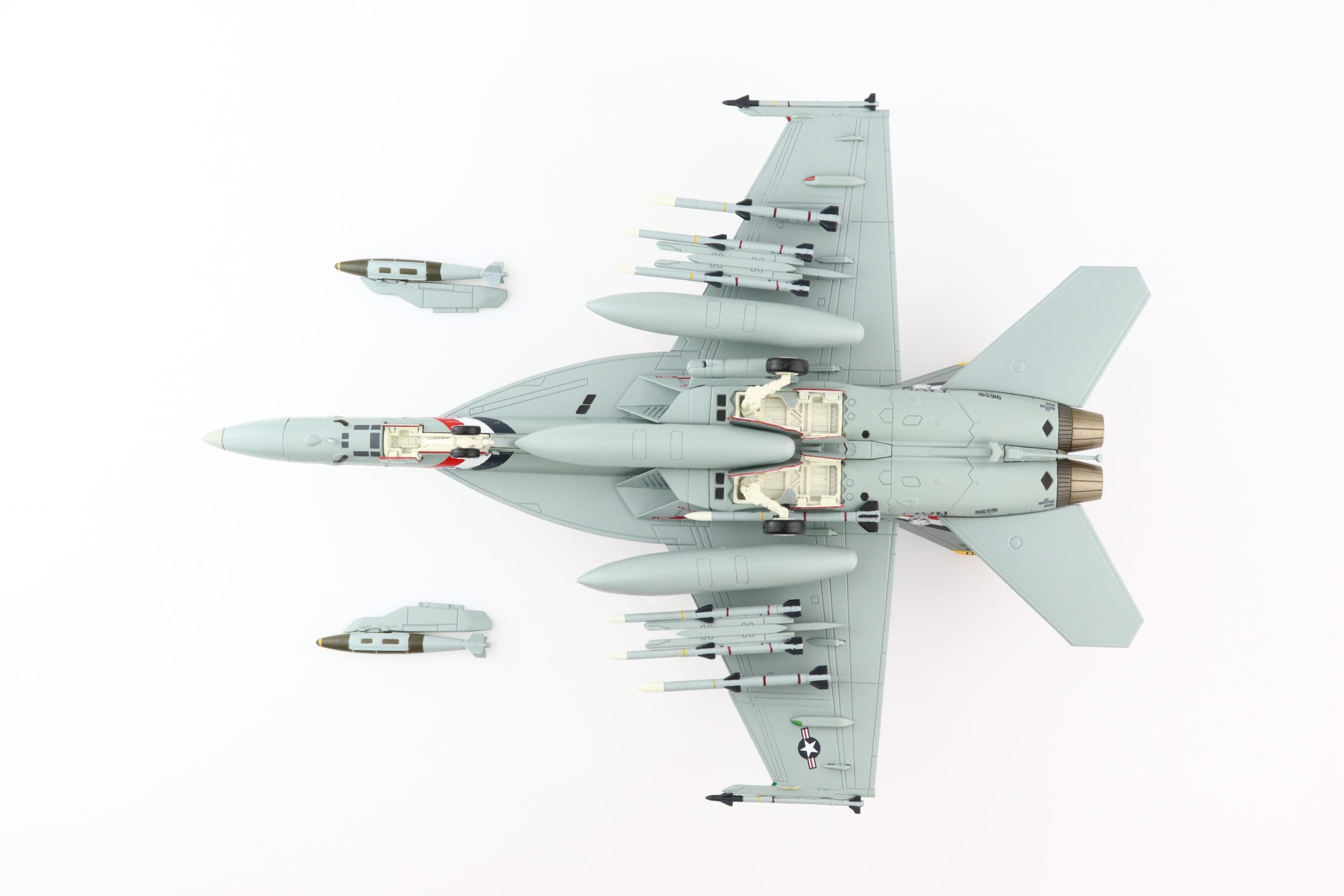 Boeing F/A-18F Super Hornet, VFA-2 “Bounty Hunters” US Navy, 2012 1:72 Scale Diecast Model Bottom View