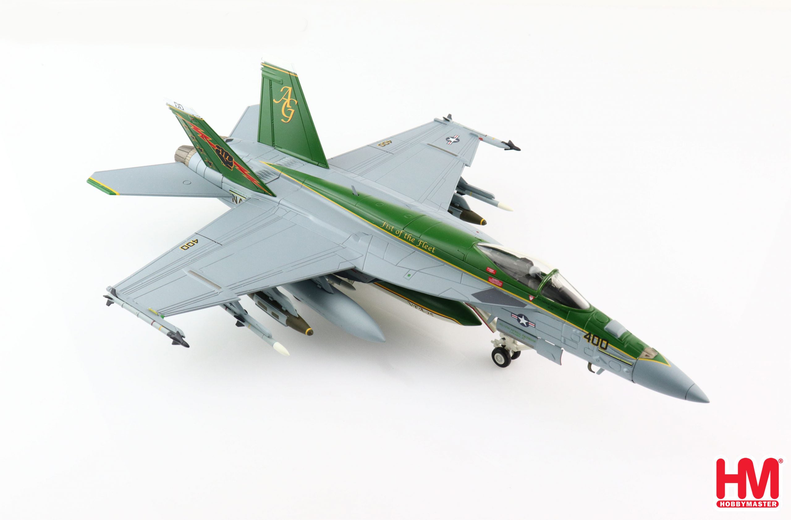 Boeing F/A-18E Super Hornet, VFA-25 “Fist of the Fleet” US Navy, 2013 1:72 Scale Diecast Model Right Front View