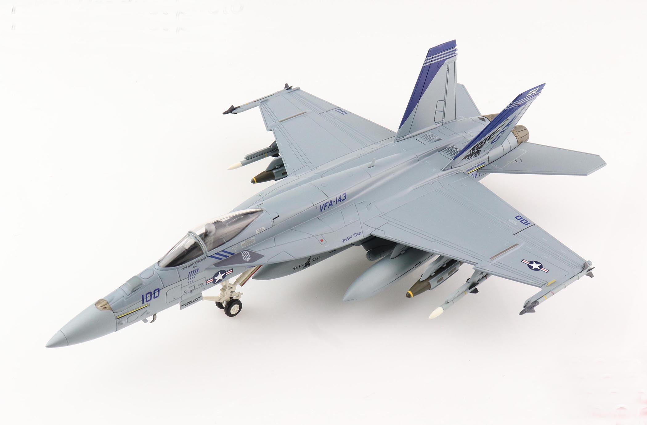 Boeing F/A-18E Super Hornet, VFA-143 “Pukin Dogs” USS Dwight D. Eisenhower, 2009, 1:72 Scale Diecast Model