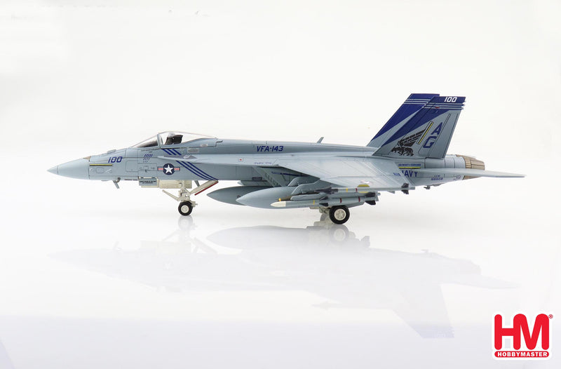 Boeing F/A-18E Super Hornet, VFA-143 “Pukin Dogs” USS Dwight D. Eisenhower, 2009, 1:72 Scale Diecast Model Left Side View