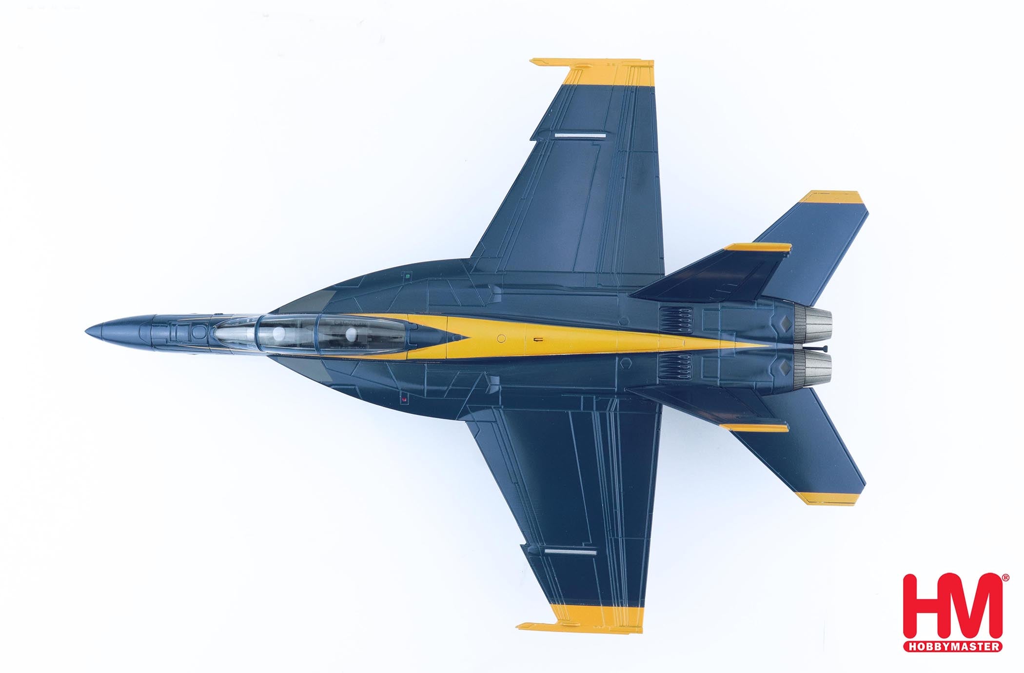 Boeing F/A-18F Super Hornet, “Blue Angels #7” US Navy, 2021 1:72 Scale Diecast Model Top View