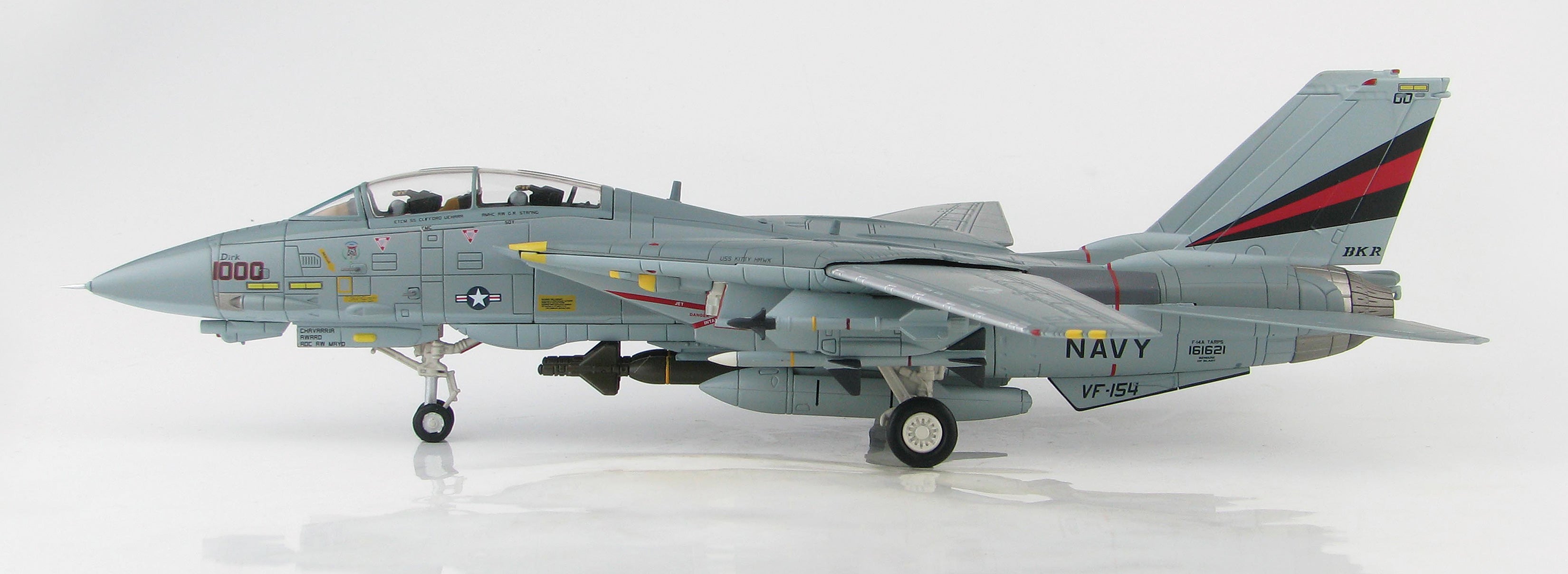 Grumman F-14A Tomcat, VF-154 USS Kitty Hawk 1999, 1:72 Scale Diecast Model Left Side View