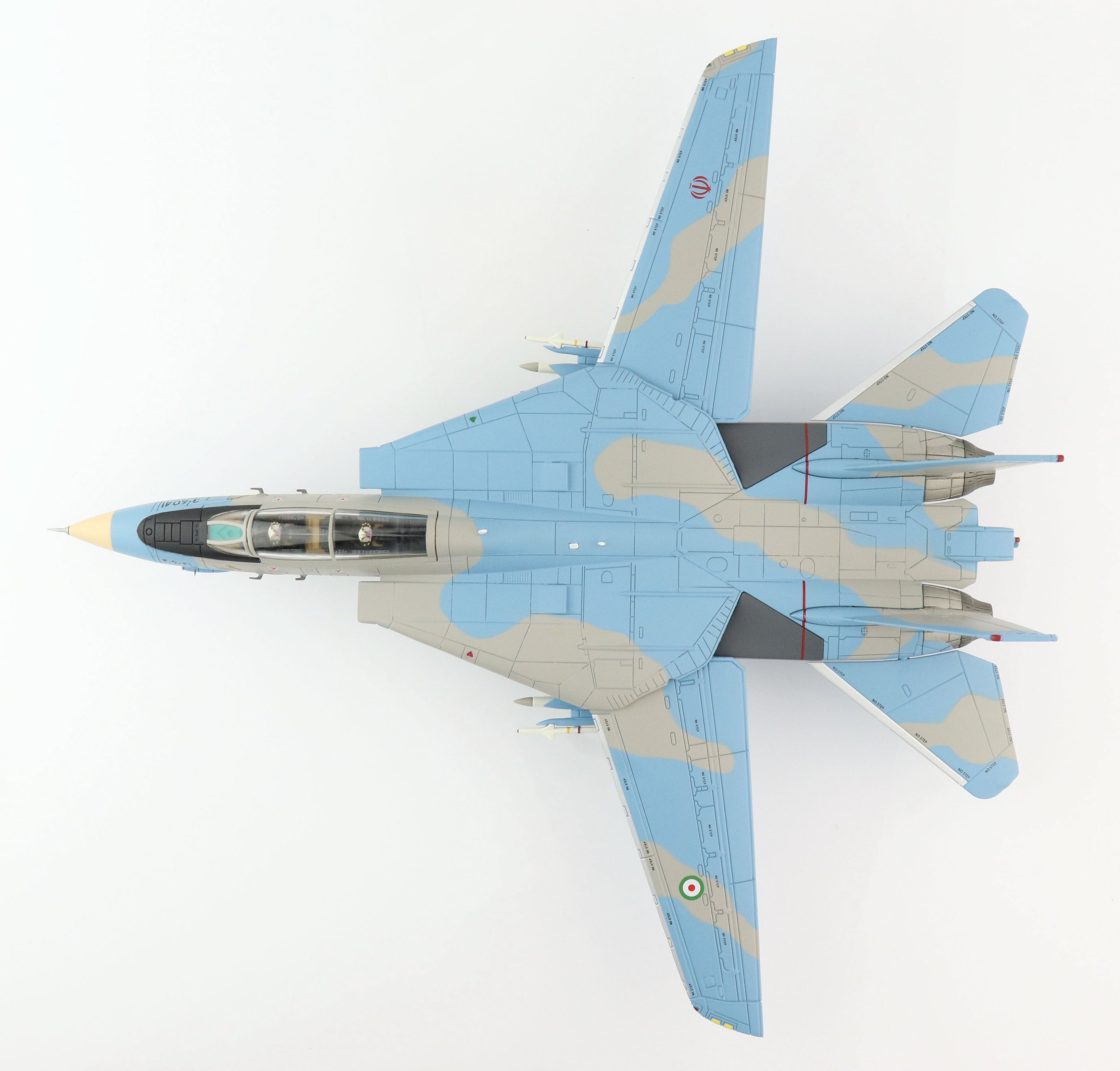 Grumman F-14A Tomcat, 3-5041 Islamic Republic of Iran Air Force (IRIAF) 2003, 1:72 Scale Diecast Model Top View 