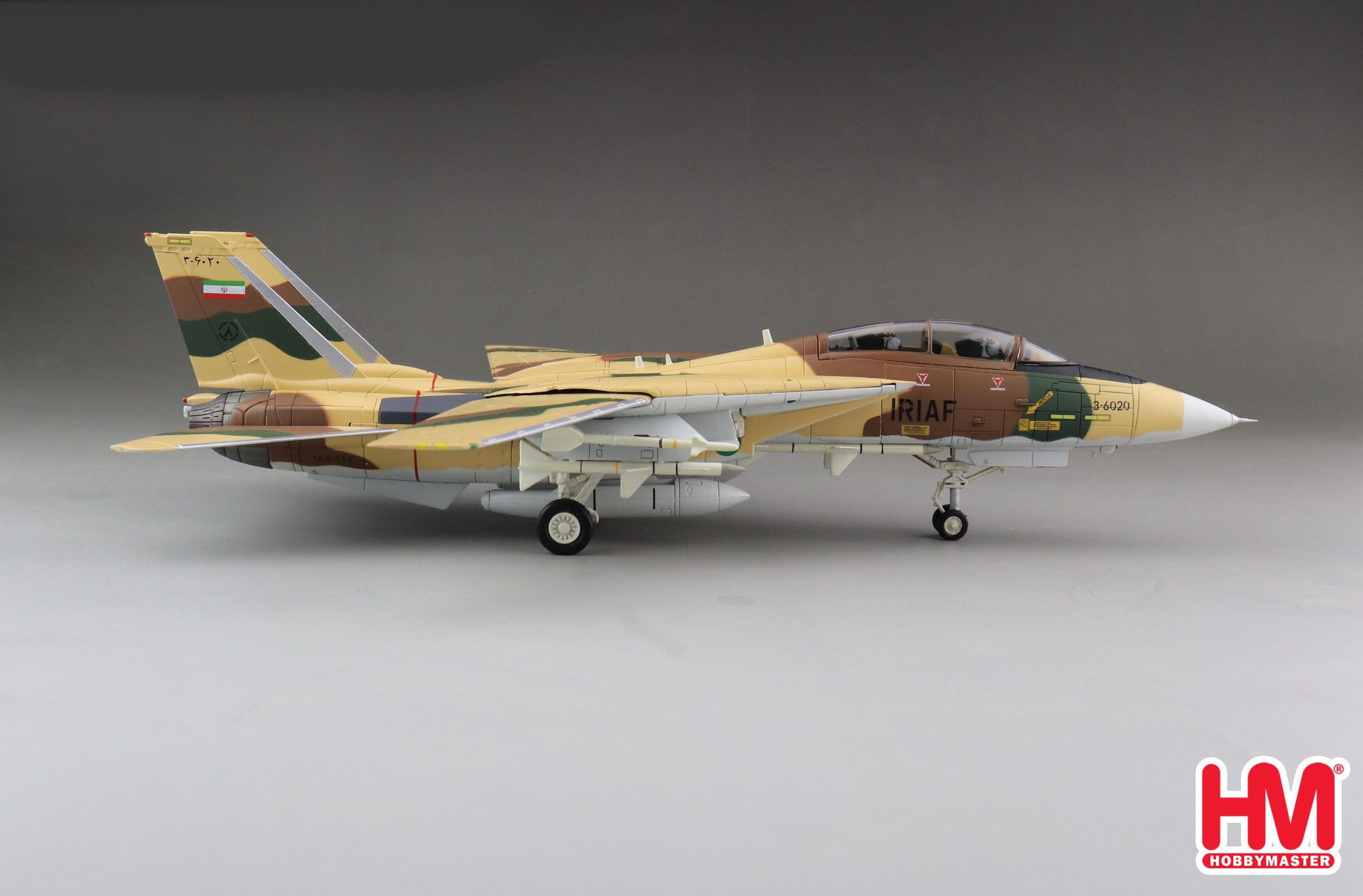 Grumman F-14A Tomcat, 82nd TFS Islamic Republic of Iran Air Force (IRIAF) 1987, 1:72 Scale Diecast Model Right Side View