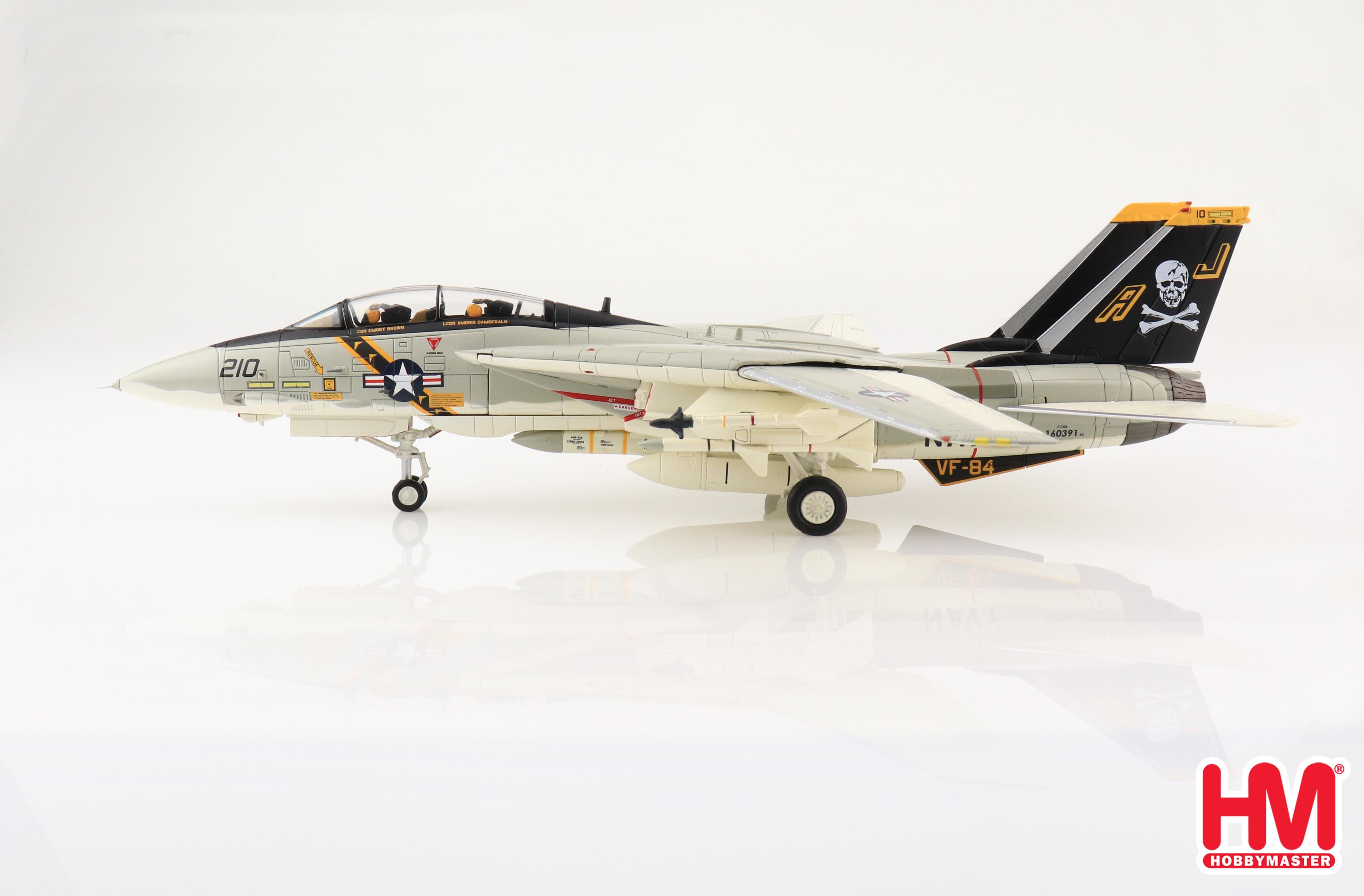 Grumman F-14A Tomcat, VF-84 “Jolly Rogers” USS Nimitz 1978, 1:72 Scale Diecast Model Left Side View