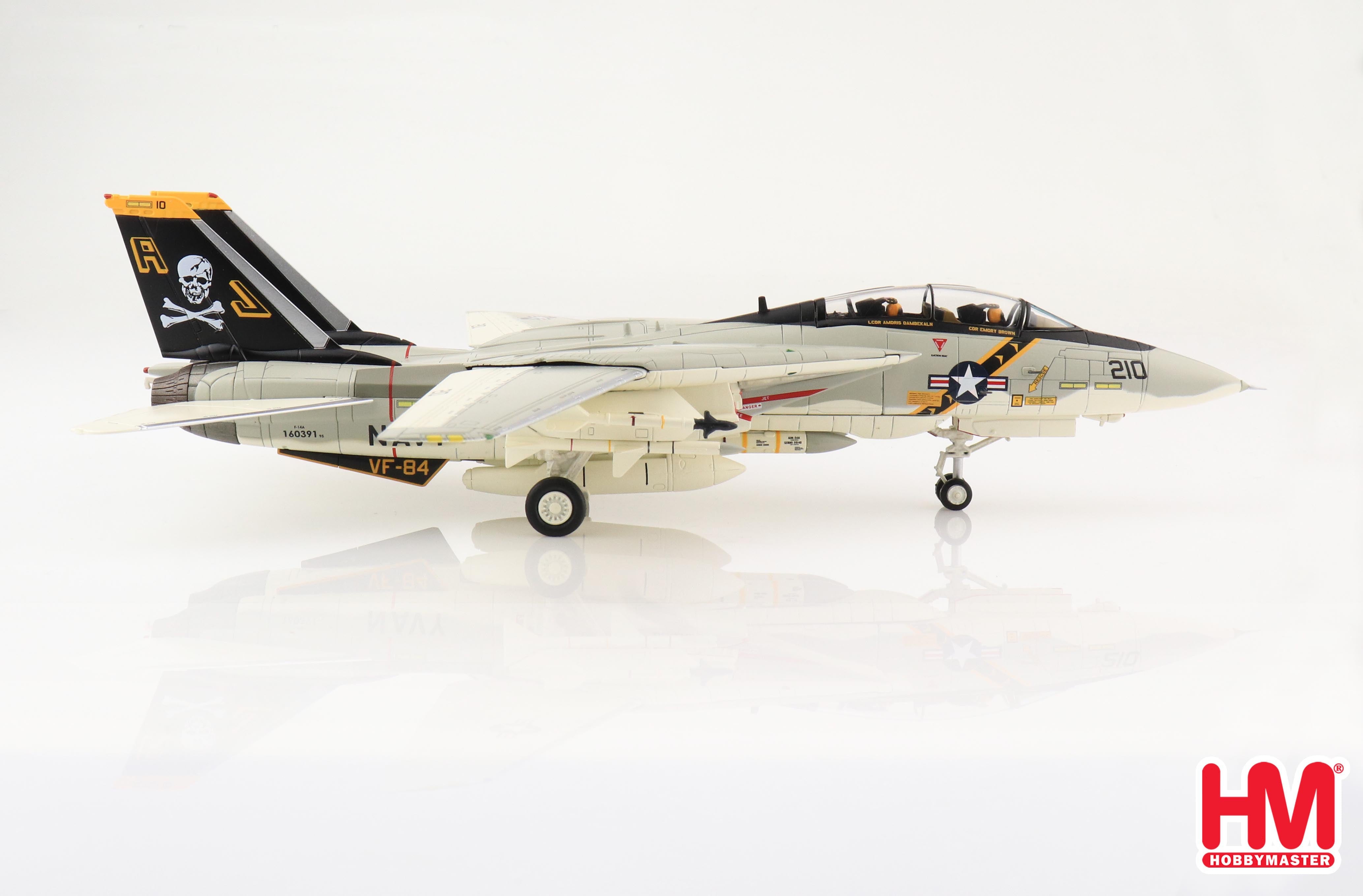 Grumman F-14A Tomcat, VF-84 “Jolly Rogers” USS Nimitz 1978, 1:72 Scale Diecast Model Right Side View