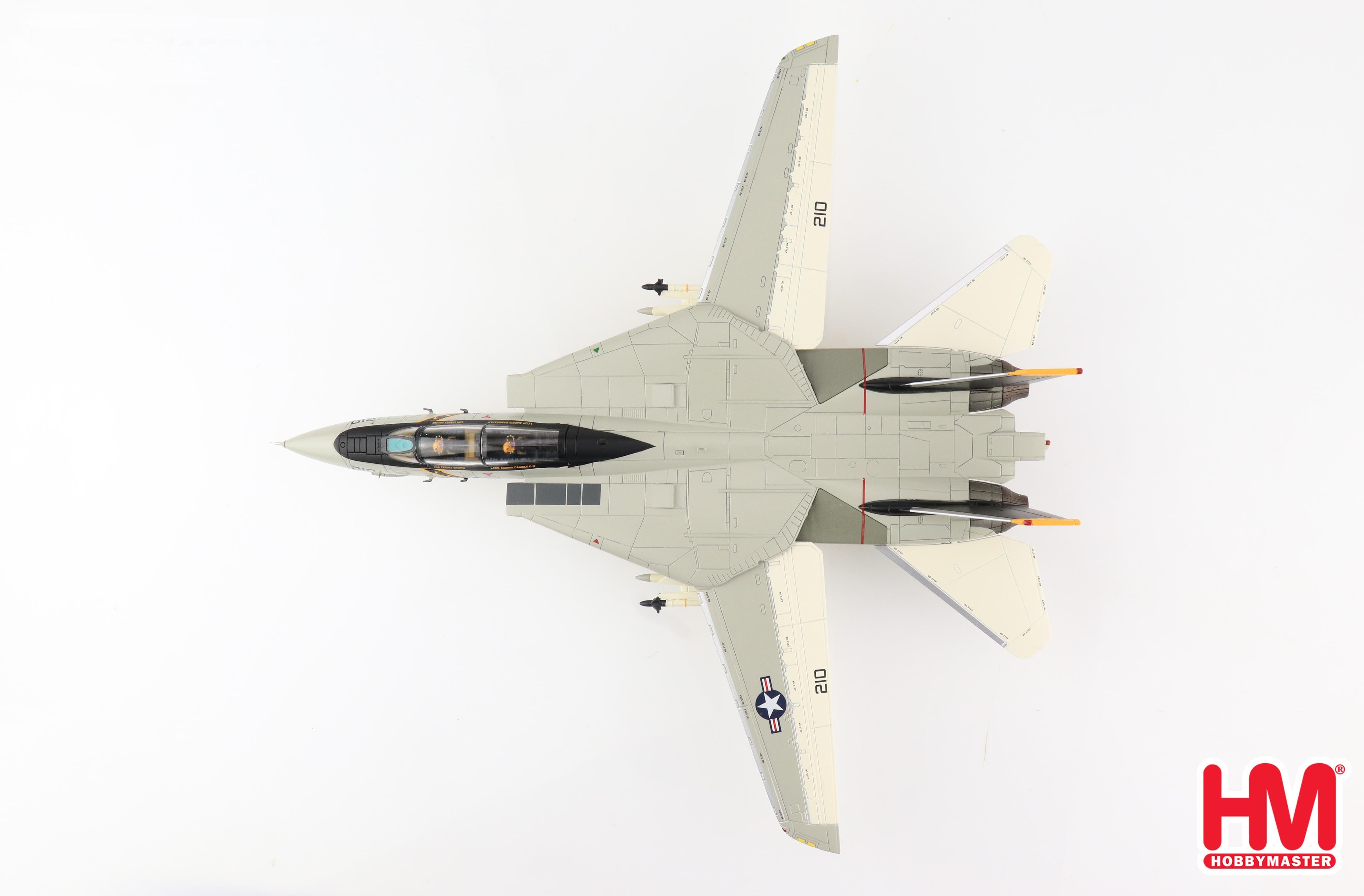 Grumman F-14A Tomcat, VF-84 “Jolly Rogers” USS Nimitz 1978, 1:72 Scale Diecast Model Top View