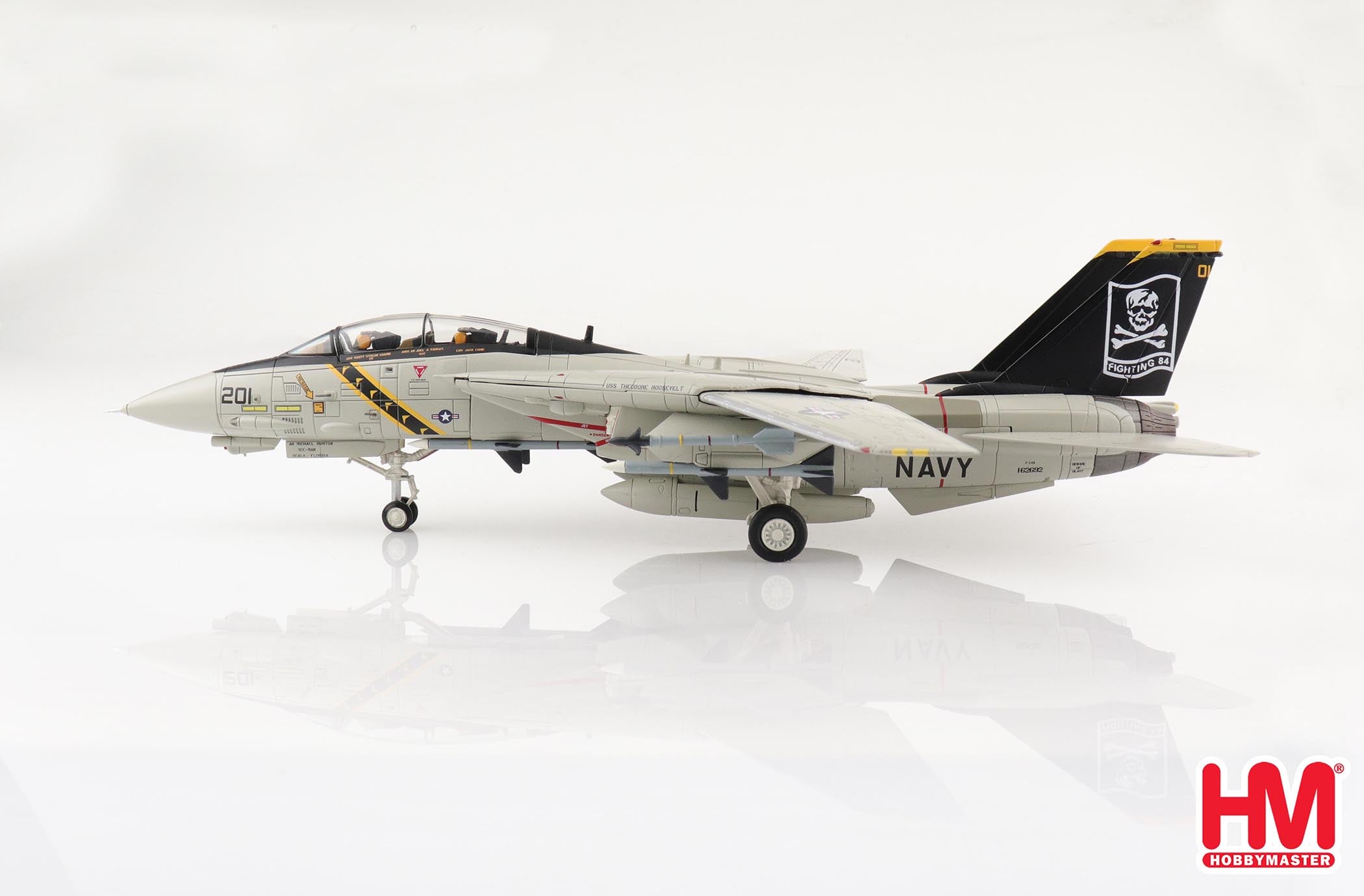 Grumman F-14A Tomcat, VF-84 “Jolly Rogers” 1991, 1:72 Scale Diecast Model Left Side View