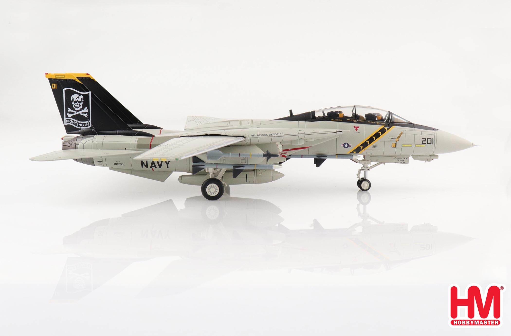 Grumman F-14A Tomcat, VF-84 “Jolly Rogers” 1991, 1:72 Scale Diecast Model Right Side View