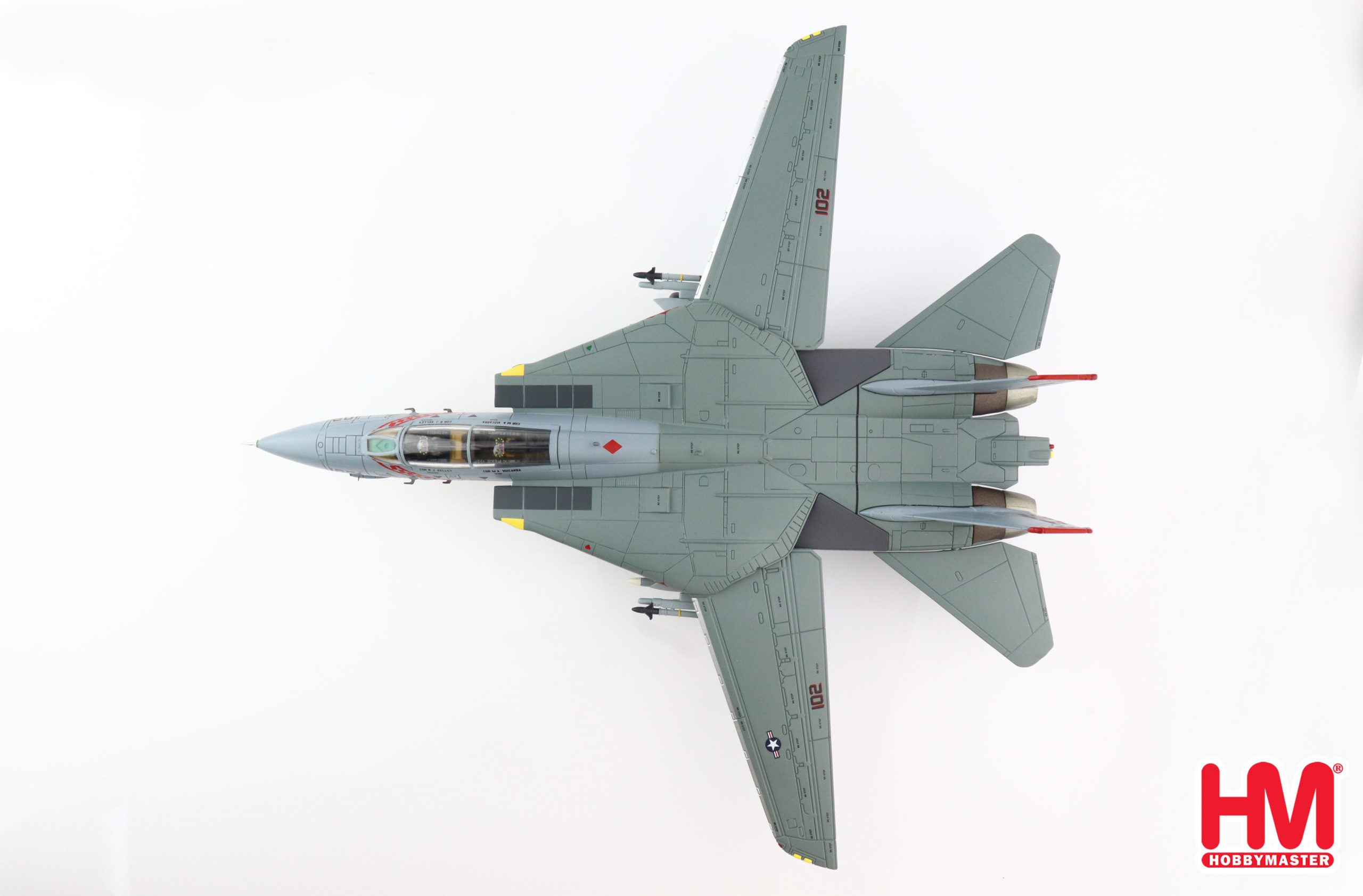 Grumman F-14B Tomcat, VF-102 “Diamondbacks” OEF 2002, 1:72 Scale Diecast Model Top View