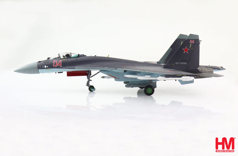 Sukhoi Su-35S Flanker E “Red 04” Russian Falcons 2019,1:72 Scale Diecast Model Left Side View