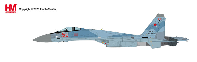 Sukhoi Su-35S Flanker E “Red 59” Russian Air Force, Syria 2018, 1:72 Scale Diecast Model Illustration