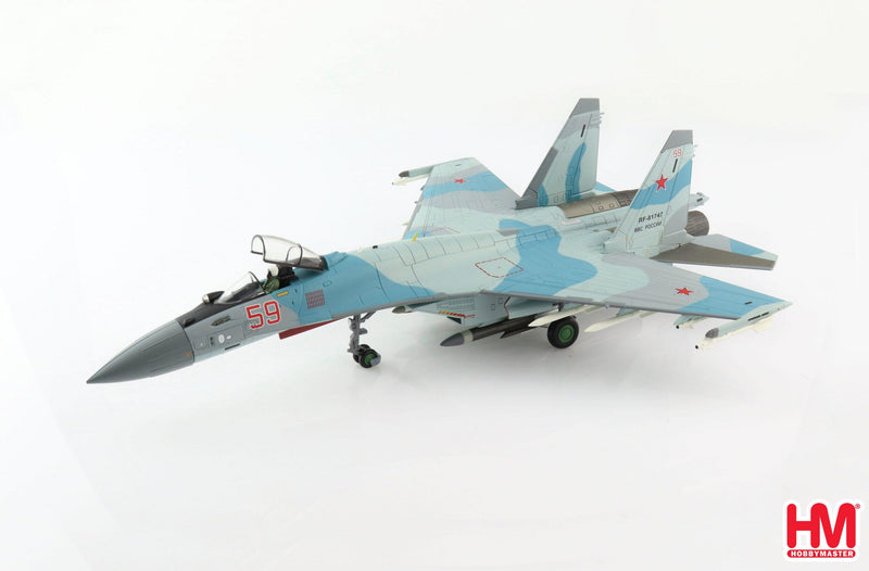 Sukhoi Su-35S Flanker E “Red 59” Russian Air Force, Syria 2018, 1:72 Scale Diecast Model Left Front View