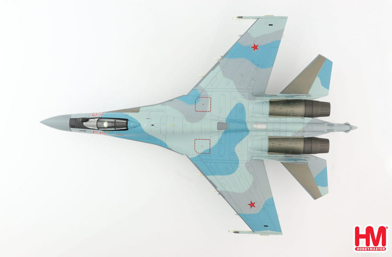 Sukhoi Su-35S Flanker E “Red 59” Russian Air Force, Syria 2018, 1:72 Scale Diecast Model Top View