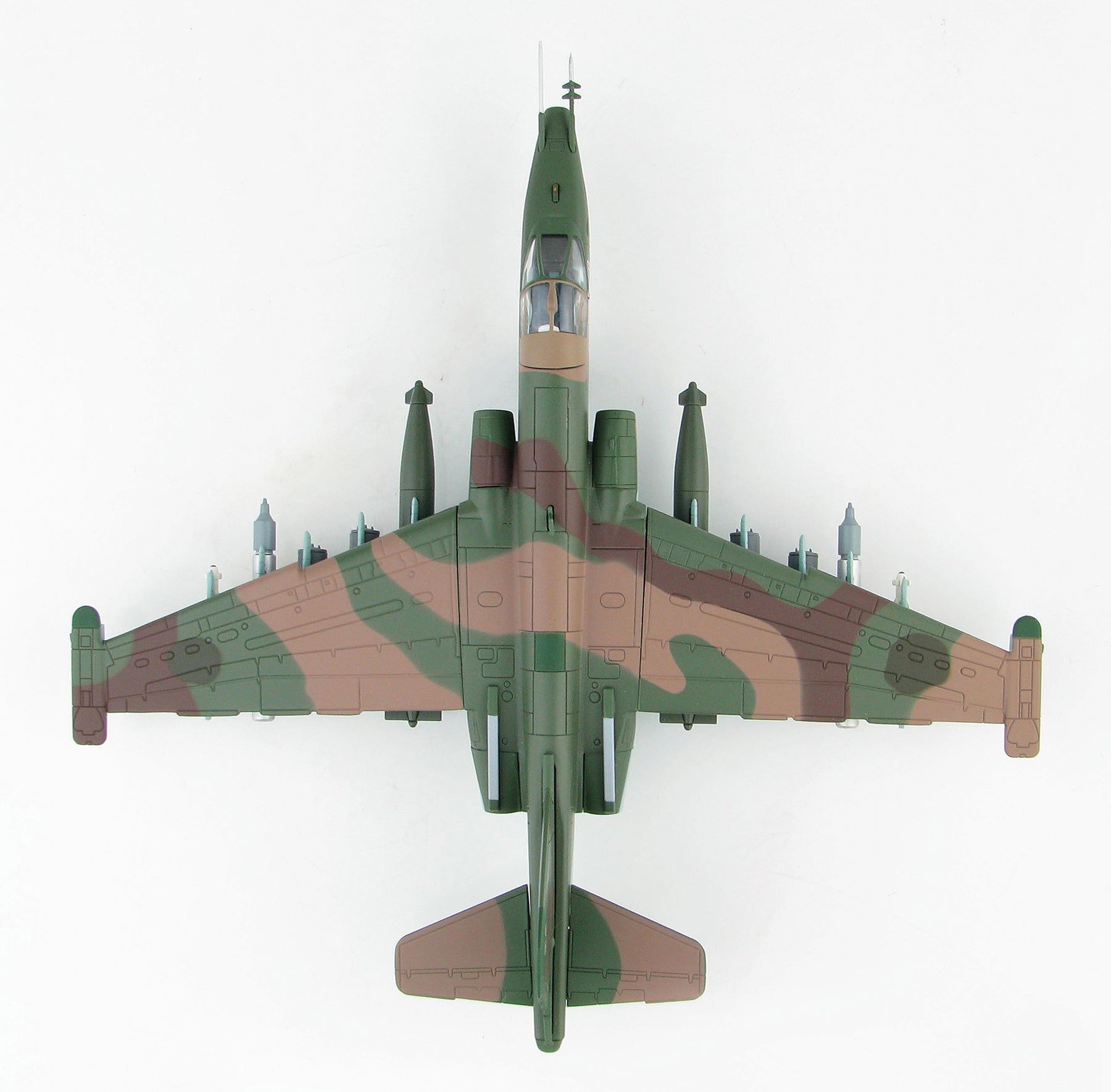 Sukhoi Su-25SM Frogfoot Russian Air Force Syria 2015 1:72 Scale Diecast Model By Hobby Master Top View