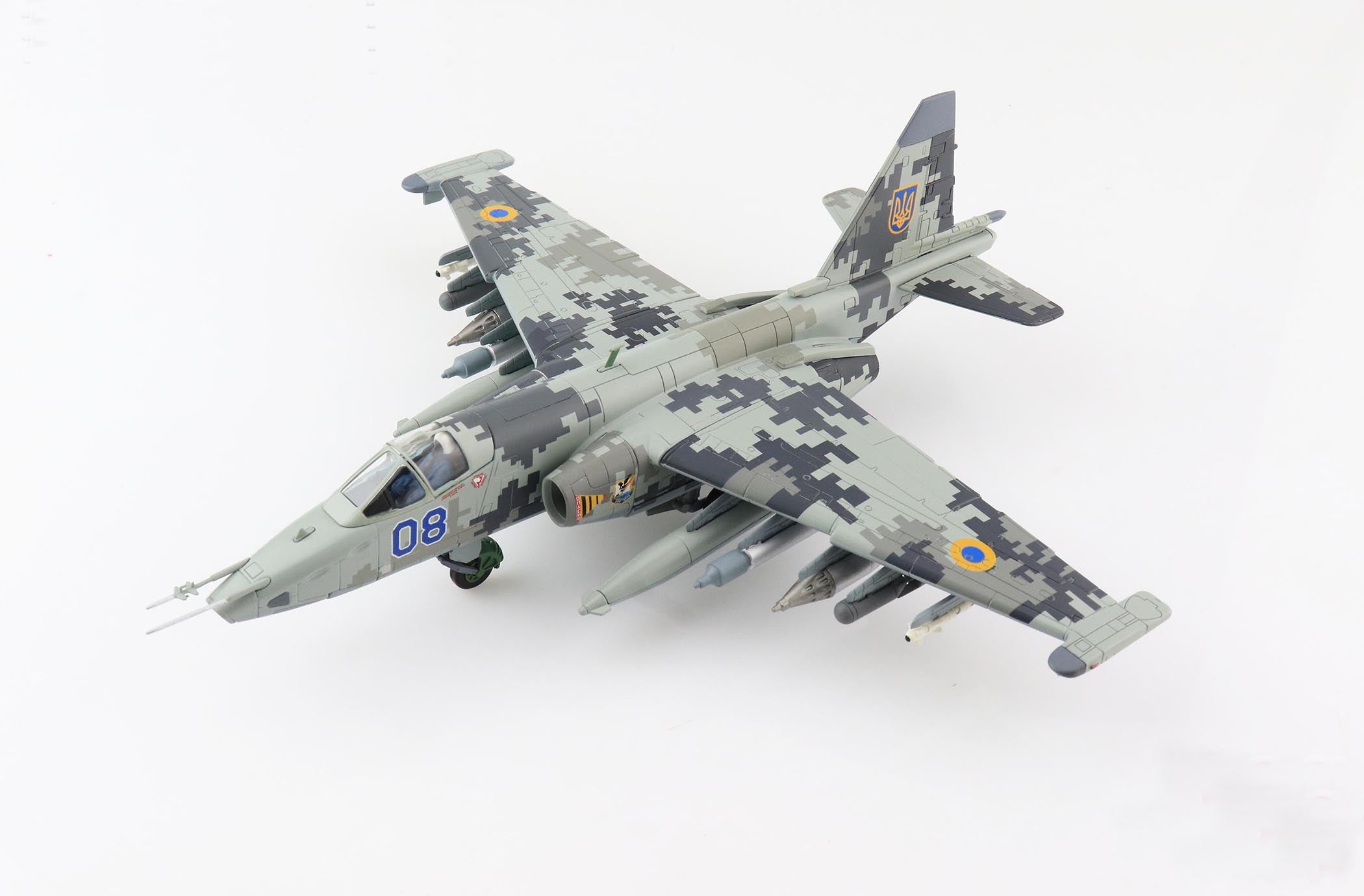 Sukhoi Su-25M1 Frogfoot “Blue 08” Ukrainian Air Force 2014, 1:72 Scale Diecast Model