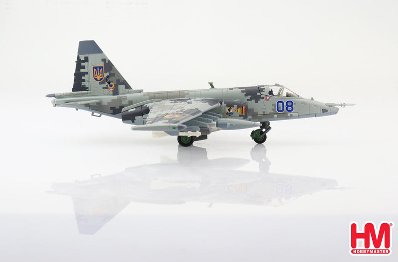 Sukhoi Su-25M1 Frogfoot “Blue 08” Ukrainian Air Force 2014, 1:72 Scale Diecast Model Right Side View