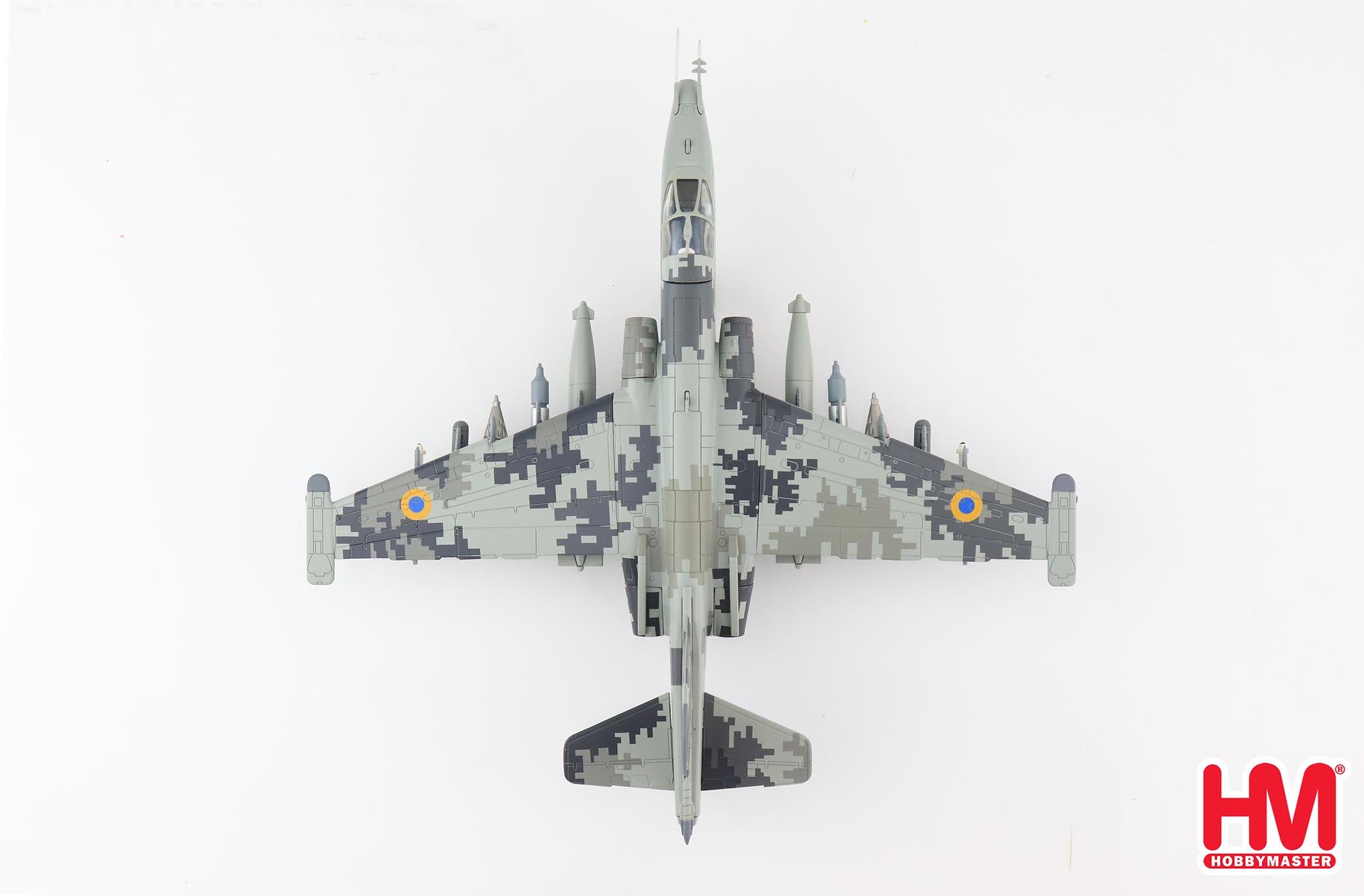 Sukhoi Su-25M1 Frogfoot “Blue 08” Ukrainian Air Force 2014, 1:72 Scale Diecast Model Top View