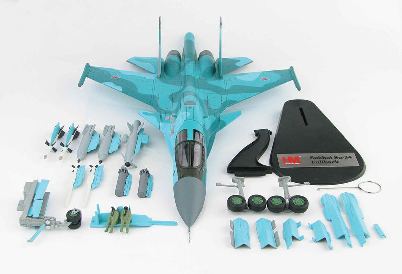 Sukhoi Su-34 Fullback “Red 03” Syria 2015, 1:72 Scale Diecast Model Box Contents