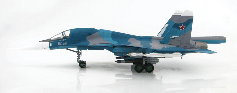 Sukhoi Su-34 Fullback “Blue 43” Second Prototype Russian Air Force 1993, 1:72 Scale Diecast Model Left Side View