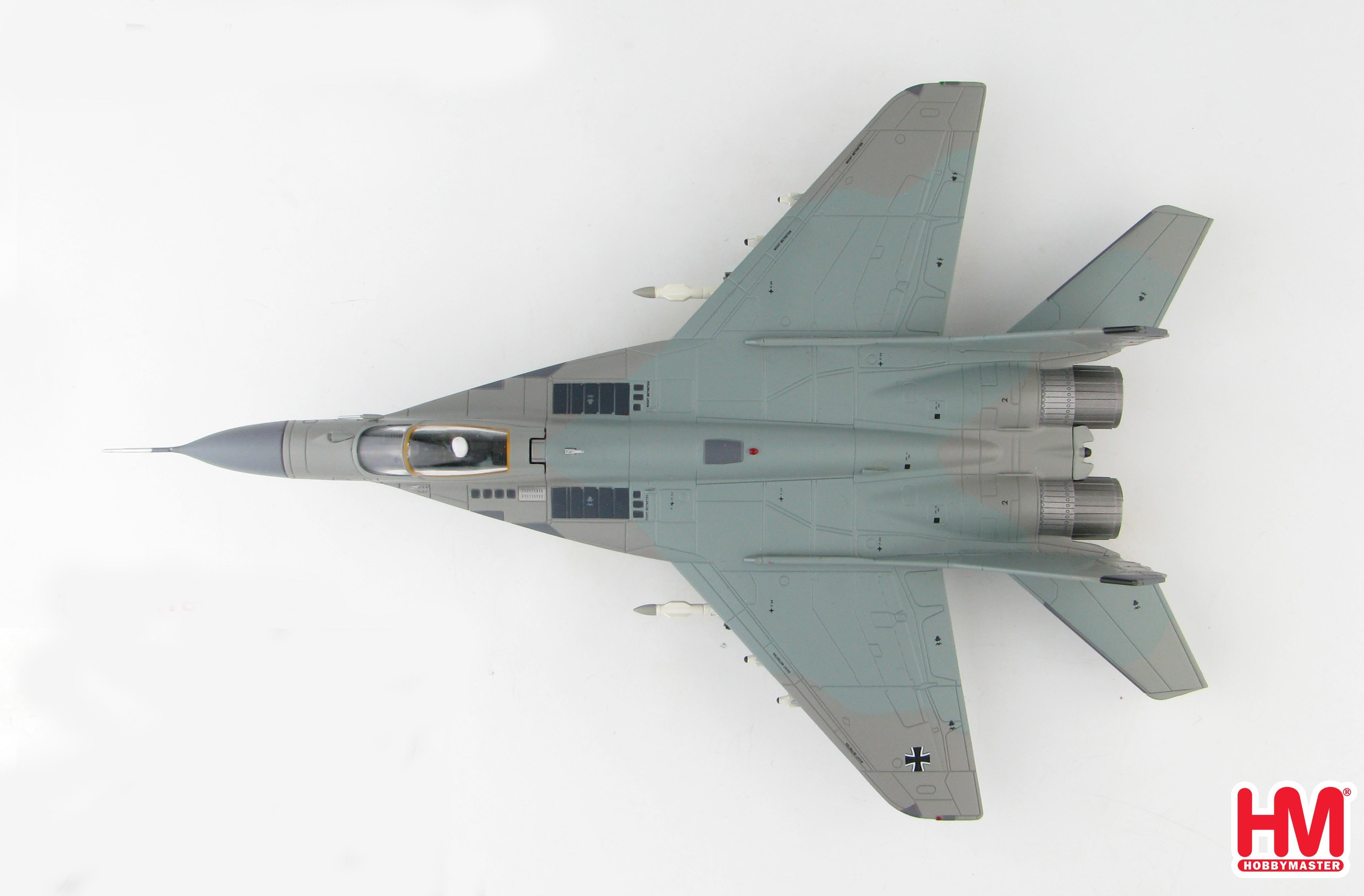 Mikoyan Mig-29A Fulcrum JG 73 “Steinhoff” German Air Force, 1:72 Scale Diecast Model Top View