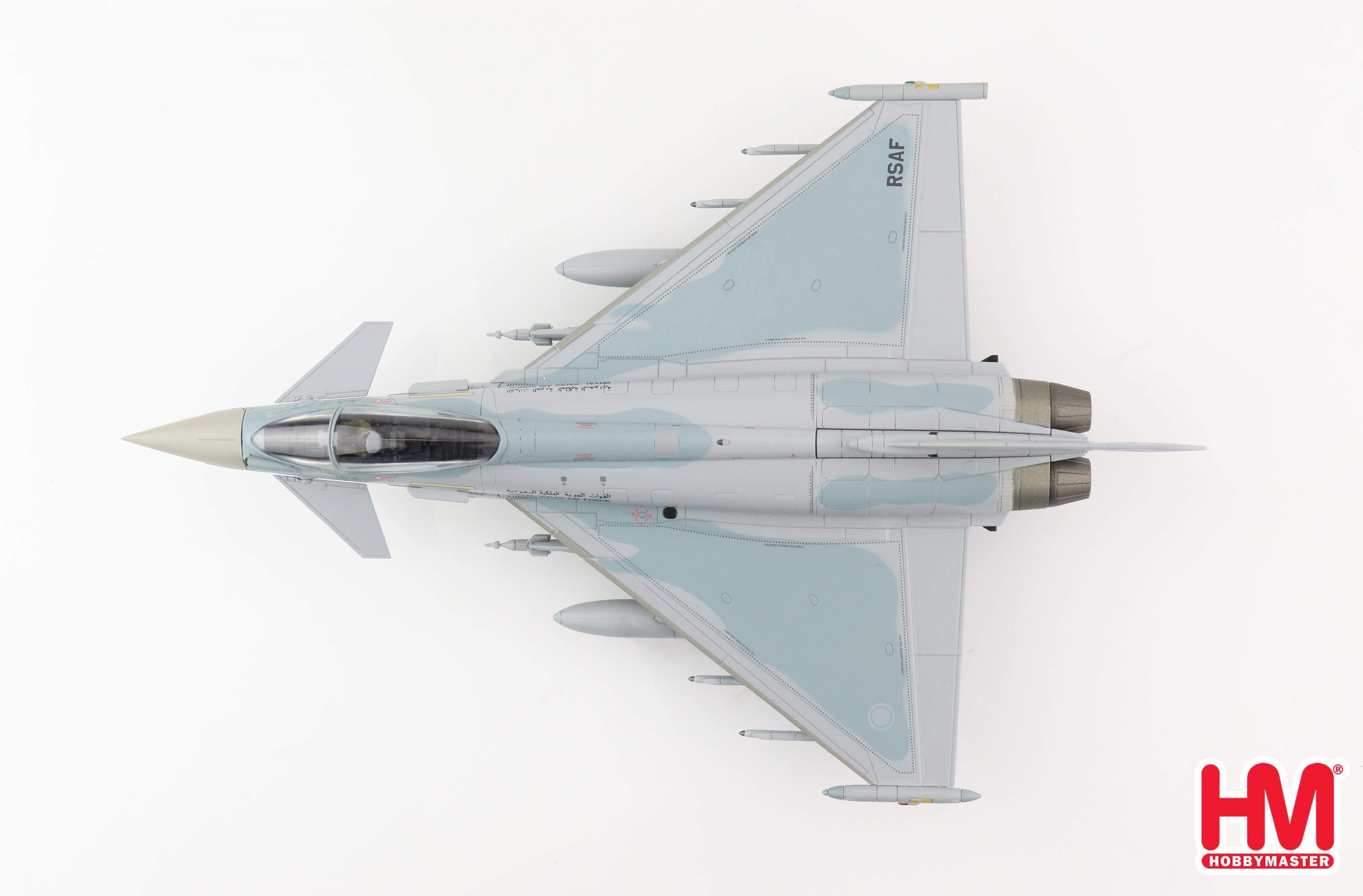 Eurofighter Typhoon 10 Squadron RSAF 2014, 1:72 Scale Diecast Model Top View