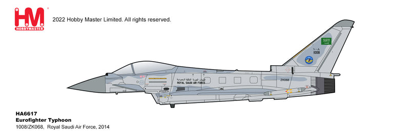 Eurofighter Typhoon 10 Squadron RSAF 2014, 1:72 Scale Diecast Model Illustration