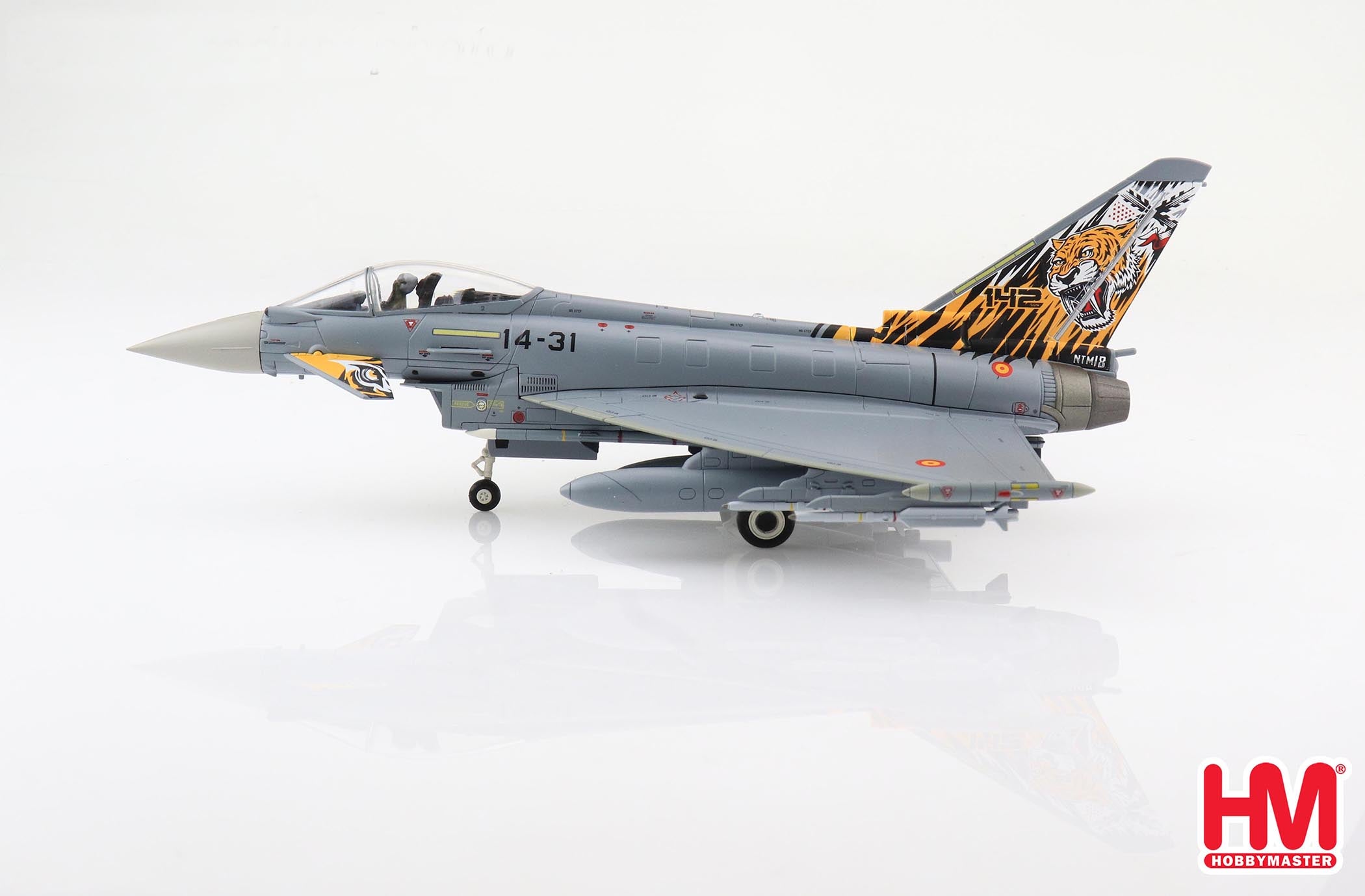 Eurofighter Typhoon 142 Squadron Spanish Air Force 2018, 1:72 Scale Diecast Model Left Side View