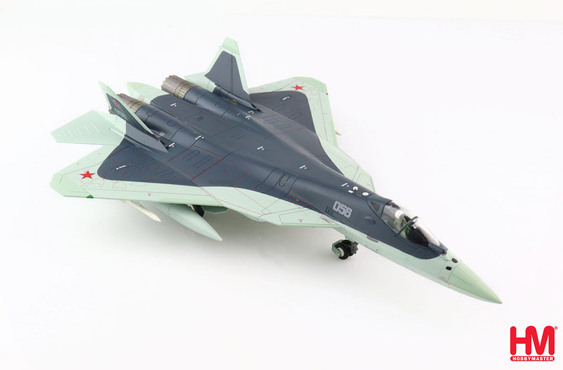 Sukhoi Su-57 Felon “Bort 056” Russian Air Force 2016, 1:72 Scale Diecast Model Right Front View