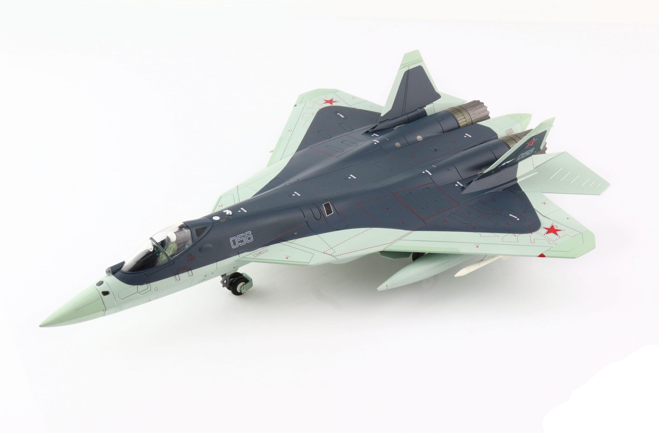 Sukhoi Su-57 Felon “Bort 056” Russian Air Force 2016, 1:72 Scale Diecast Model