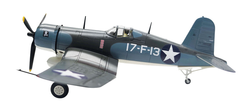 Vought F4U-1 Corsair VF-17 USS Bunker Hill 1943, 1/48 Scale Diecast Model Left Side Close Up