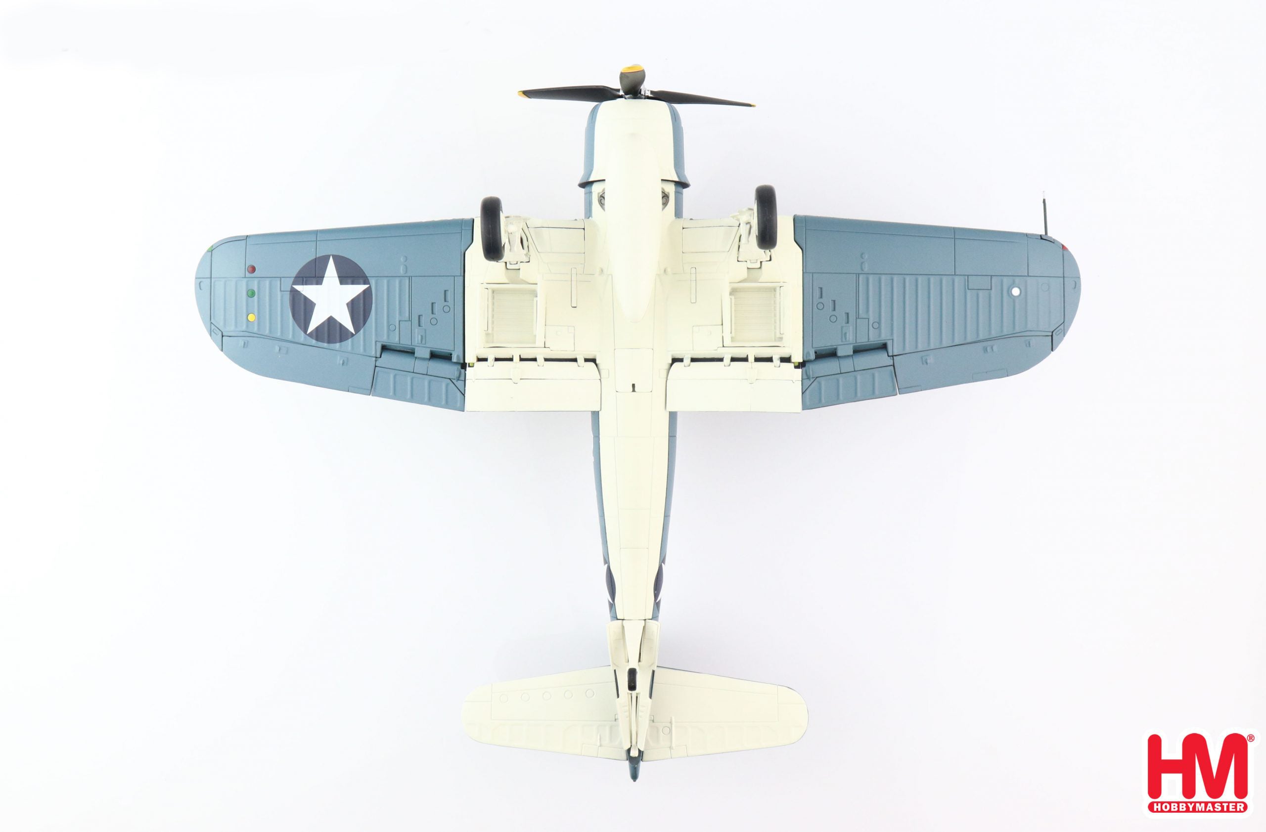 Vought F4U-1 Corsair VF-17 USS Bunker Hill 1943, 1/48 Scale Diecast Model Bottom View