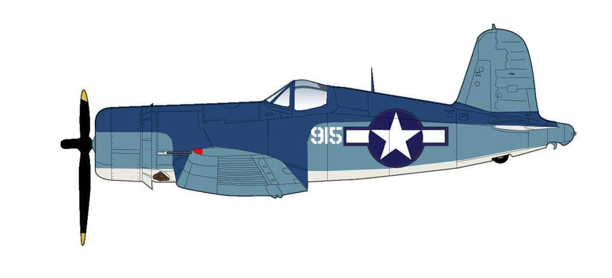 Vought F4U-1A Corsair VMF-214 “Black Sheep” 1944, 1/48 Scale Diecast Model Illustration