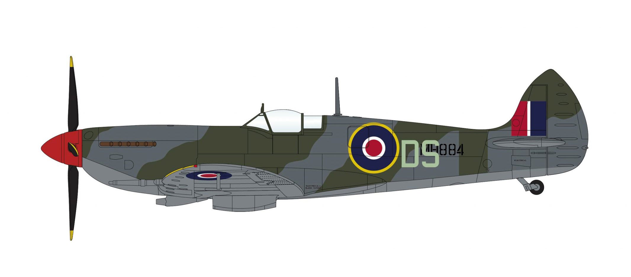 Supermarine Spitfire LF IX, No.324 Wing Royal Air Force 1944, 1:48 Scale Diecast Model Illustration