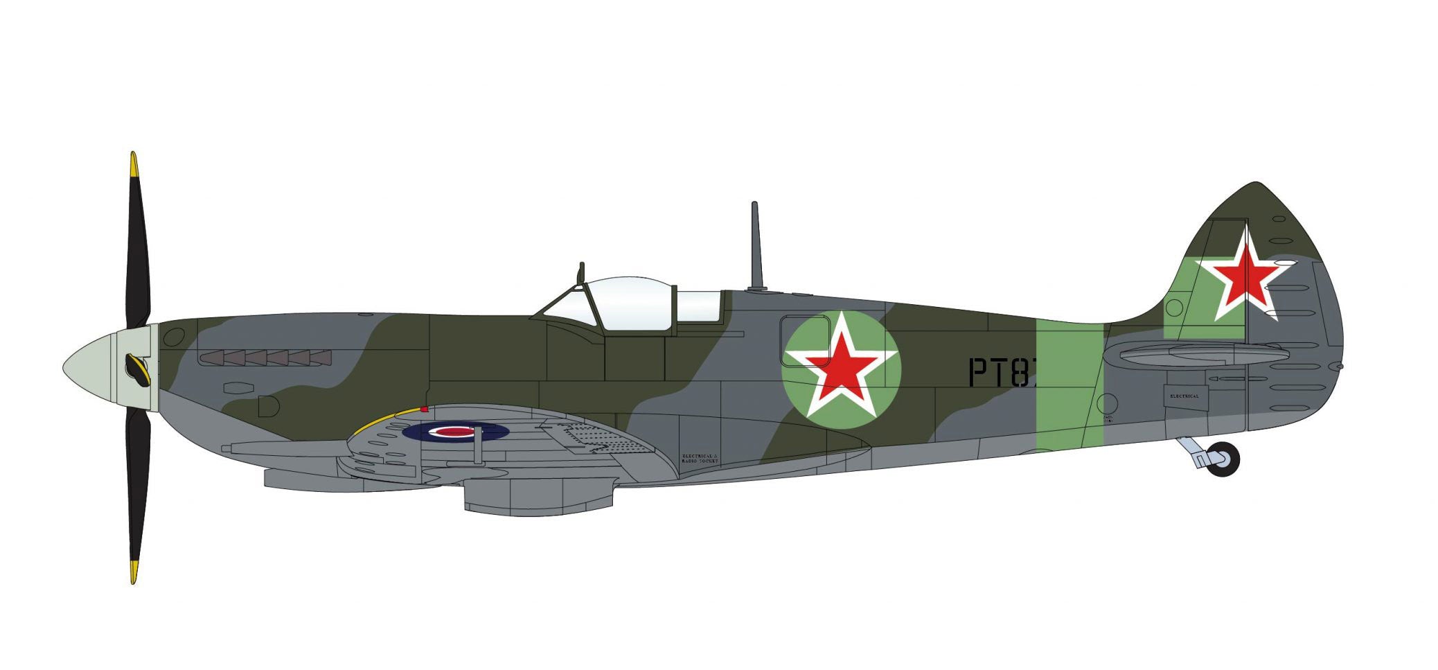 Supermarine Spitfire IX “Russian Spitfire”, 2020, 1:48 Scale Diecast Model Illustration