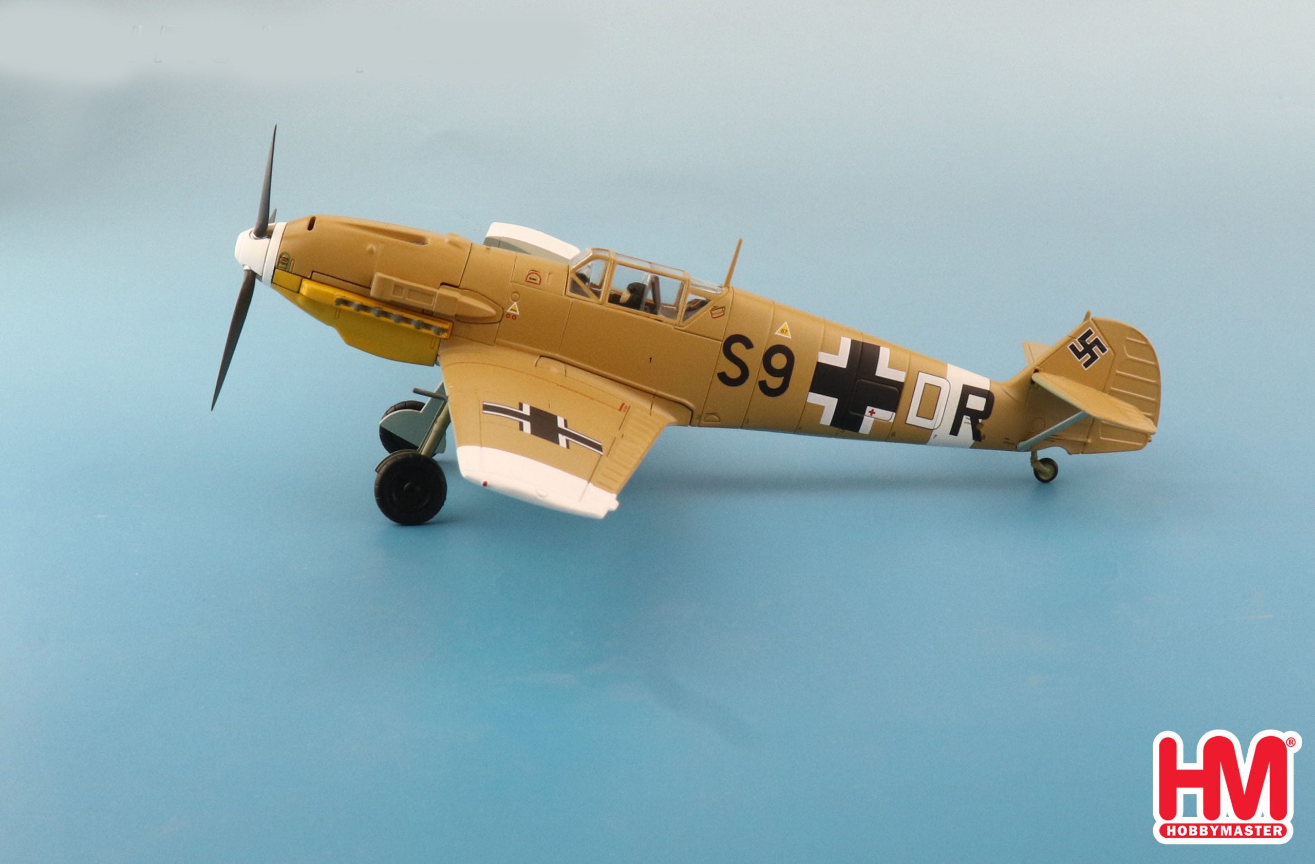 Messerschmitt Bf-109E-7 Libya 1942, 1/48 Scale Diecast Model Left Side View