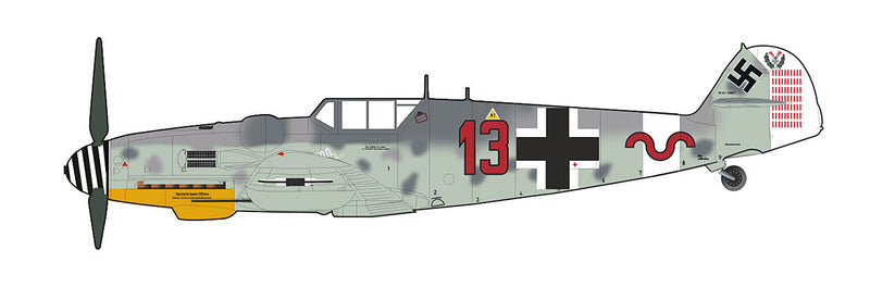 Messerschmitt Bf-109G-6 11/JG 27 Greece 1943, 1/48 Scale Diecast Model Illustration