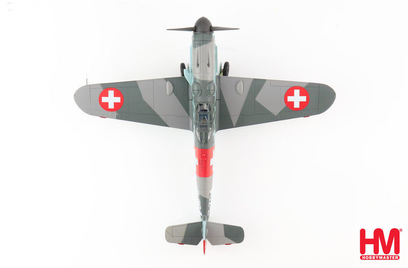 Messerschmitt Bf-109G-6 Swiss Air Force 1944, 1/48 Scale Diecast Model Top View