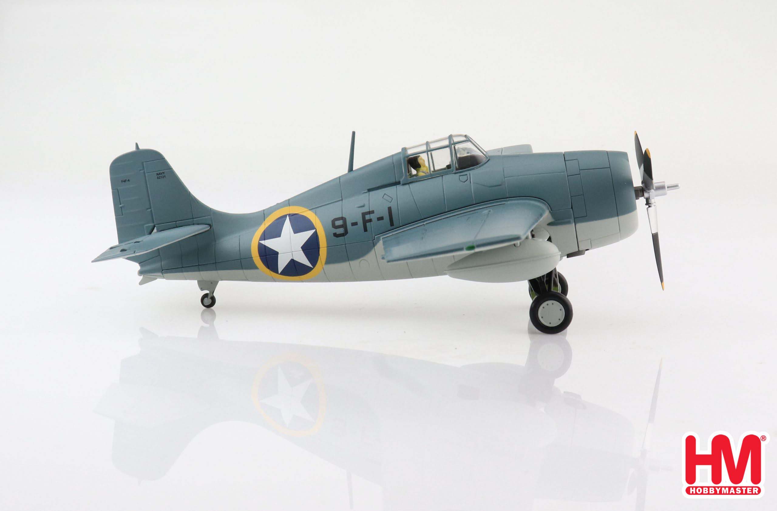 Grumman F4F-4 Wildcat VF-9 USS Ranger “Operation Torch” 1942, 1:48 Scale Diecast Model Right Side View