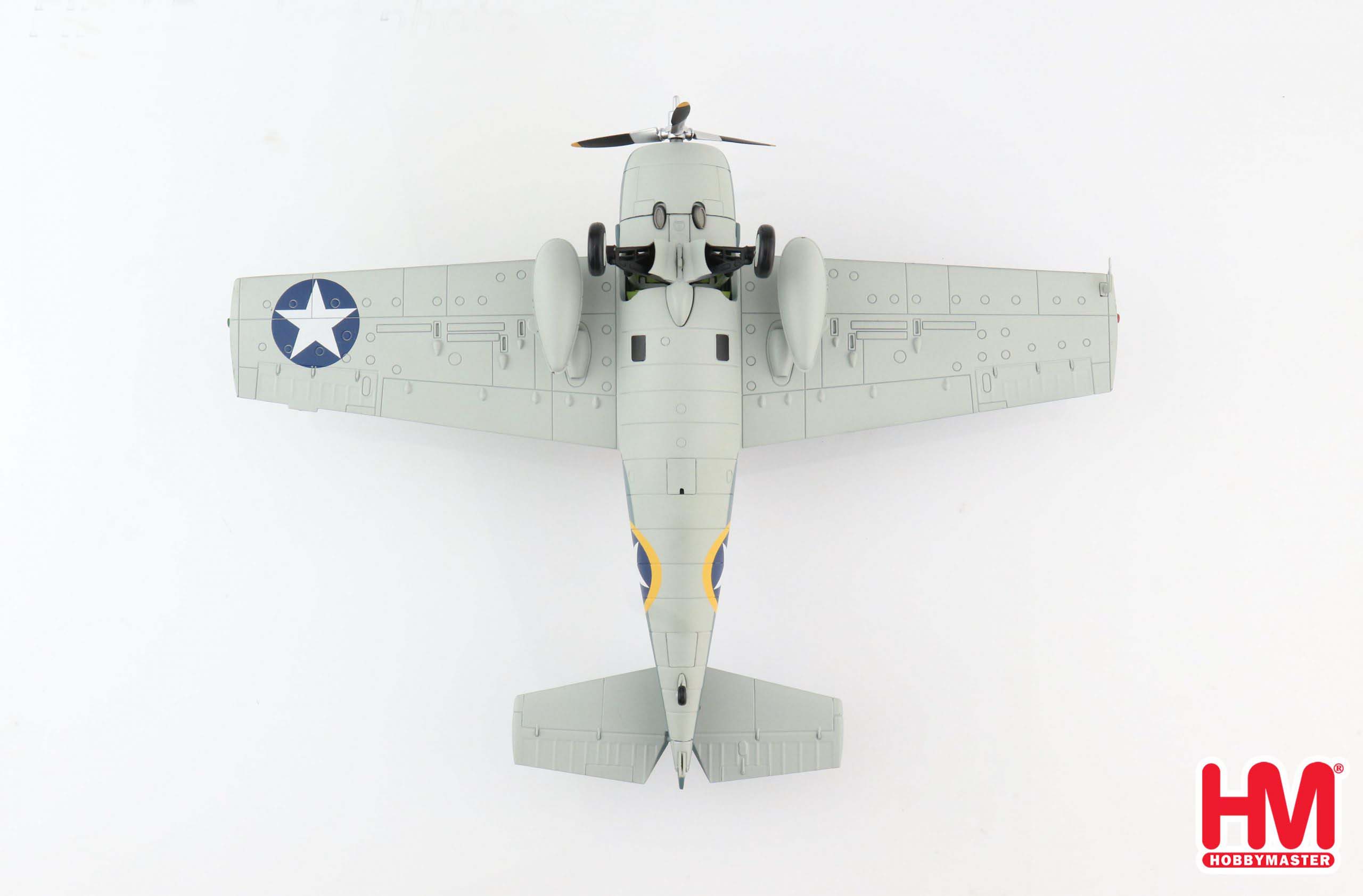 Grumman F4F-4 Wildcat VF-9 USS Ranger “Operation Torch” 1942, 1:48 Scale Diecast Model Bottom View